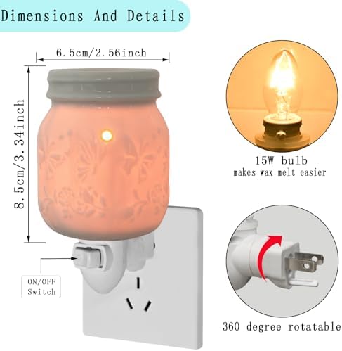 Butterfly Motif Plug In Wax Warmer for Fragrance