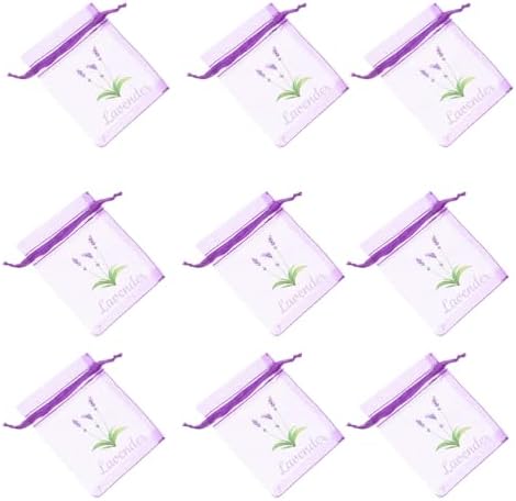 LOGOFUN 50PCS Lavender Sachet Bags Dark Purple