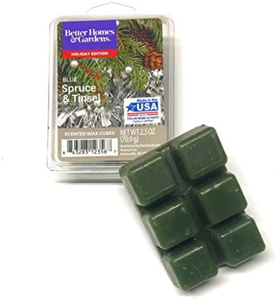 Better Homes and Gardens Scented Wax Cubes 2020 Blue Spruce Tinsel 25 Oz