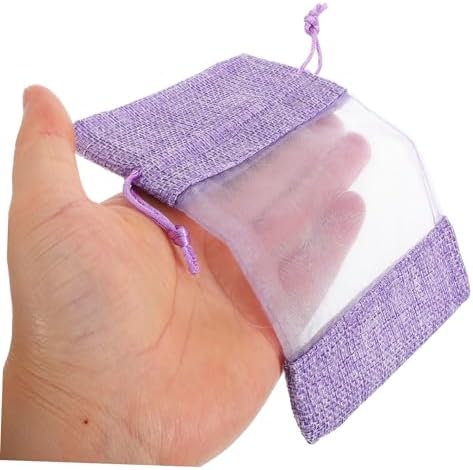 10pcs DIY Scented Lavender Sachet Bags with Drawstring Closure for Home Use
