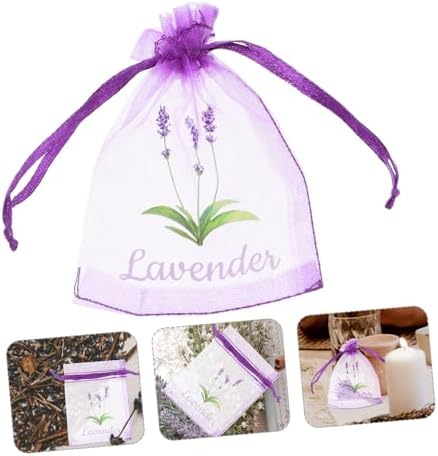 MAGICLULU 20pcs Lavender Sachet Bags Drawstring Empty Storage Pouches
