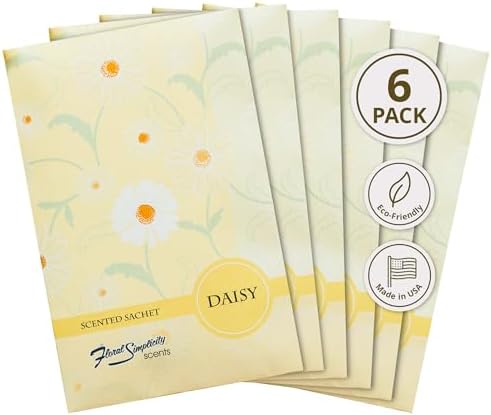 Floral Simplicity Daisy Scented Sachets Pack of 6