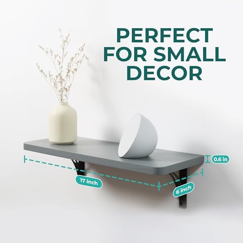 Willowy Reinforced Steel Bracket Wall Shelves Set of 2