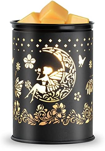 Candle Wax Warmer for Scented Wax Melts - Moon and Flower Fairy Design