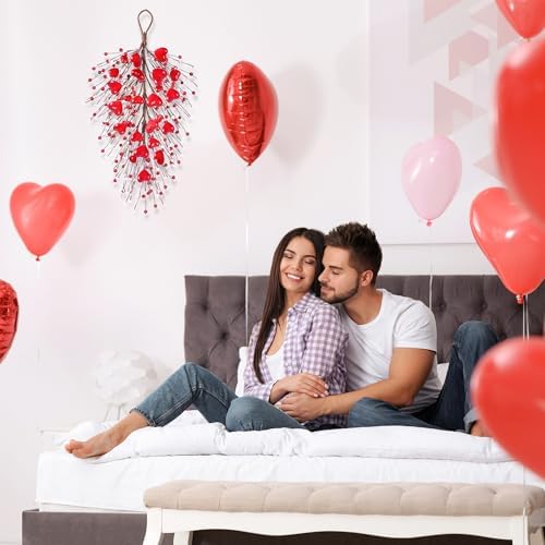 24 Heart Shaped Valentines Day Artificial Swag Wall Hanging