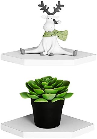 WELLAND 7-Inch Floating Corner Shelves Set of 2