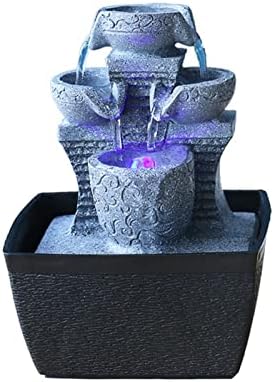 Water Fountains Indoor Fountain Resin Rock Three-Layer Flowing Water Desktop Fountain