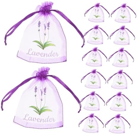 50pcs Lavender Drawstring Sachet Pouches for Home Organization
