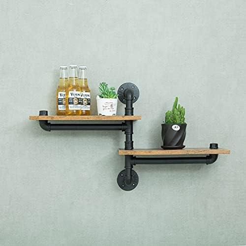 MAIKAILUN 2 Tier Industrial Shelves Wall Mounted