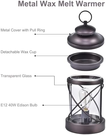Lovelylly Wax Melt Warmer Edison Bulb Candle Burner