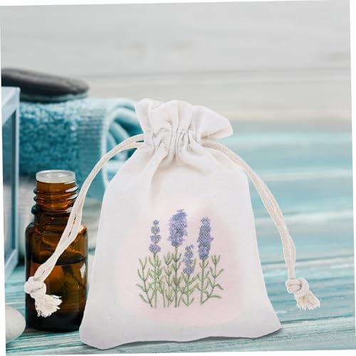Mobestech 10pcs Drawstring Lavender Sachet Bags for Home Aroma Storage