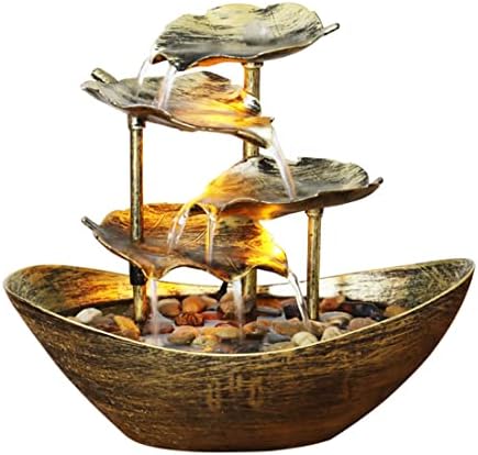 KVSERT Relaxation Indoor Waterfall Fountain with LED Lights