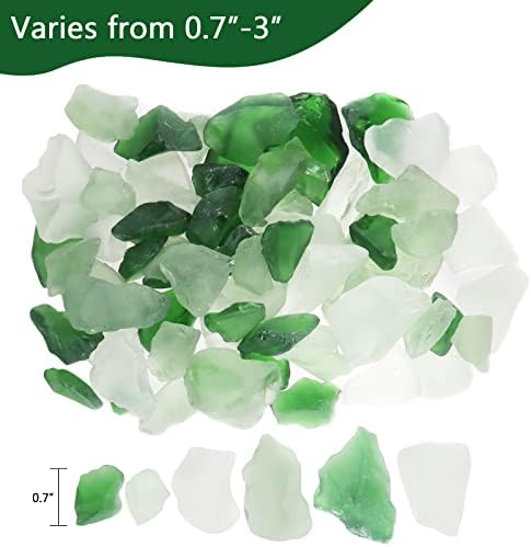 Ausluru 5LB Frosted Sea Glass Vase Fillers