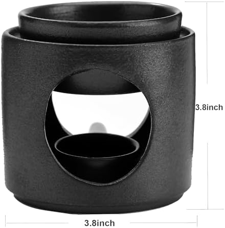 Ceramic Diffuser Black Oil Burner with Tealight Holder
