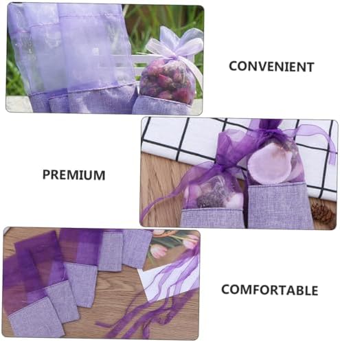 24pcs Lavender Flower Design Gauze Sachets Empty Bags for Home Use