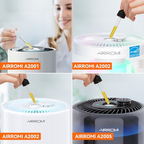 AIRROMI Aromatherapy Cotton Pads for A2001 A2002 A2005 Air Purifiers 12-Pack