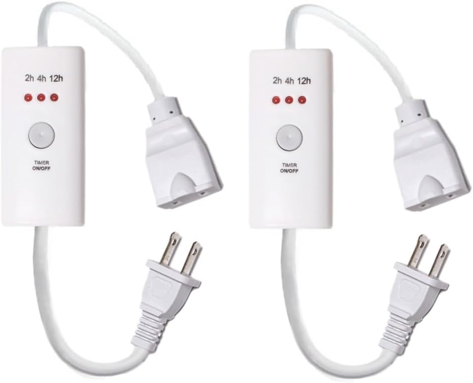 Hunanbang Timer 30CM 2Pack Auto Off Cable for Small Appliances