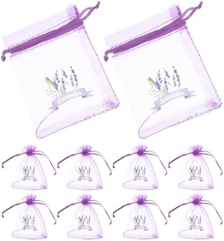 LOGOFUN 50PCS Lavender Sachet Bags - Dark Purple