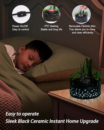 Ceramic Wax Melt Warmer 4-in-1 with LED Light