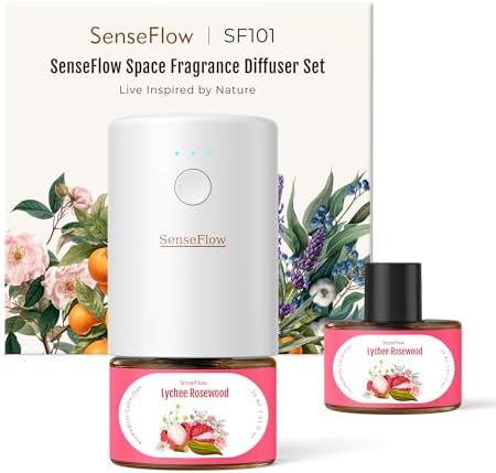 SenseFlow SF101 Waterless Ultrasonic Essential Oil Diffuser - Lychee Rosewood