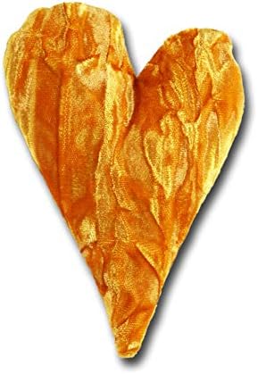 4 Inch Handmade Velvet Heart Sachet Pillow - Flaxseed Fill Lavender Scented