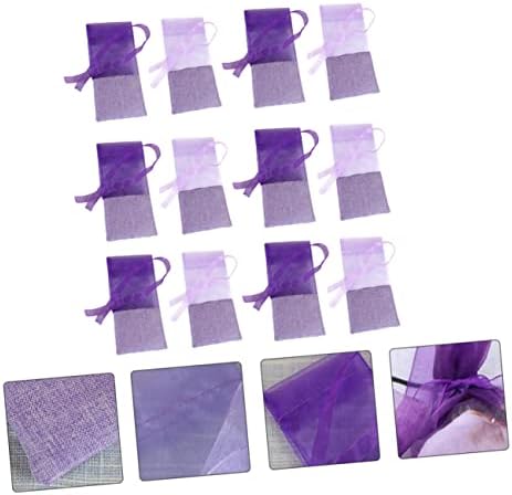 SAFIGLE 24pcs Lavender Gauze Sachet Bags for Wardrobe Air Fresh Portable