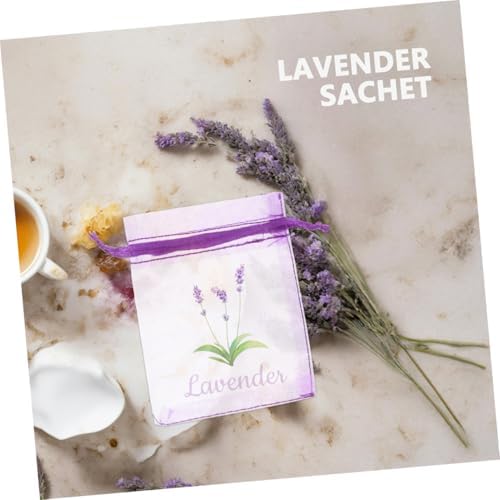 50pcs Lavender Tea Bags Storage Drawstring Pouches for Spices