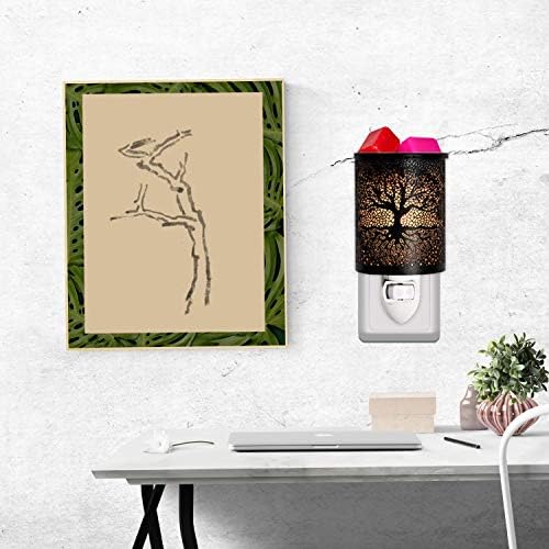 ASAWASA Metal Wall-Plug Wax Warmer with Night Light Function