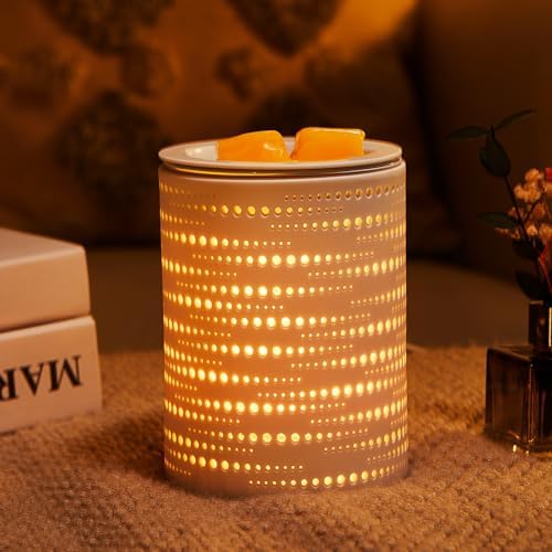 Ceramic Wax Melt Warmer with Timer and LED Lights