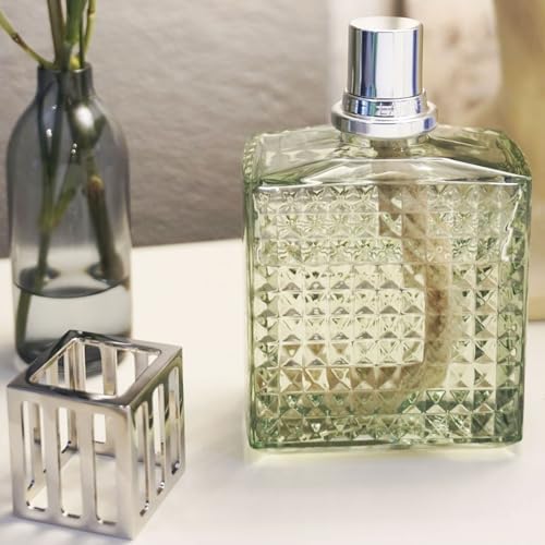 Lampe Berger Diamant Green Glass Diffuser - French-Made Air Freshener Home Fragrance Lamp