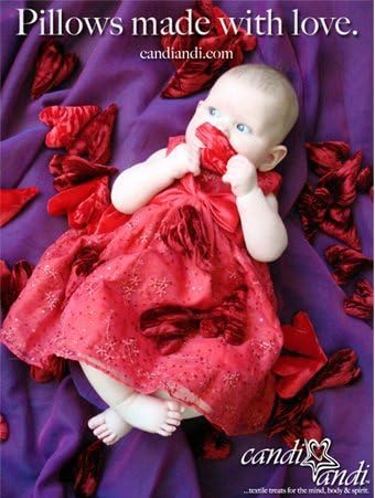 4 Inch Handmade Velvet Heart Sachet Pillow - Flaxseed Fill Lavender Scented Aromatherapy Gift