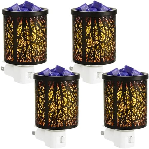 Tujoe 4 Pack Wall Plug Wax Melt Warmer with Metal Burner