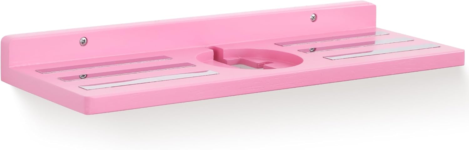 Tonies Figures Shelf Magnetic Oak Wood Pink