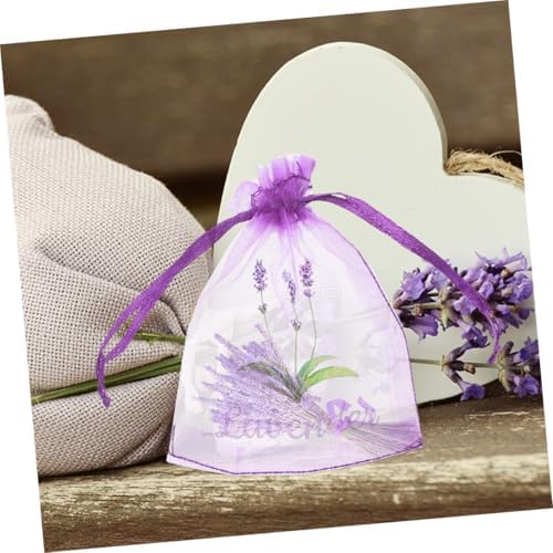 Cabilock 50pcs Empty Lavender Sachet Bags Mesh Drawstring Pouches