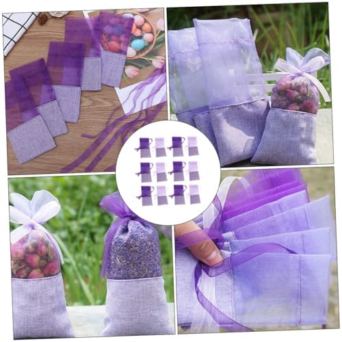 24pcs Lavender Scented Sachets with Ribbons for Wardrobe Clothes Cars and Gifts