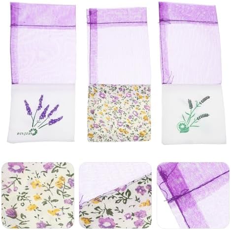 LOGOFUN 15pcs Breathable Mesh Sachet Bags - Purple