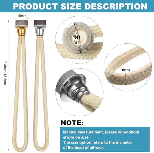 4 Piece Oil Lamp Wick Replacement for Aromatherapy Diffuser