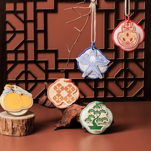 Chinese Traditional Five Blessings Embroidered Scented Sachets