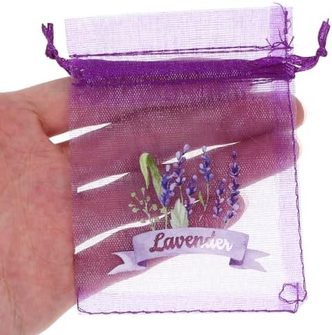 LOGOFUN 20pcs Lavender Sachet Pouches for DIY Crafts Wedding Party Supplies Purple