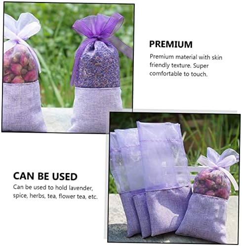 SAFIGLE 24pcs Lavender Gauze Sachet Bags for Wardrobe Air Fresh Portable