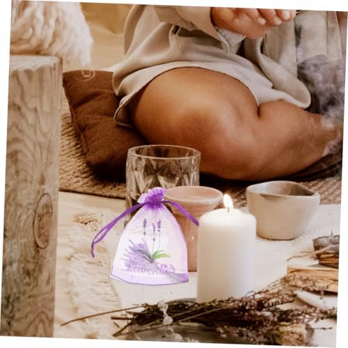 50pcs Lavender Drawstring Sachet Pouches for Home Organization