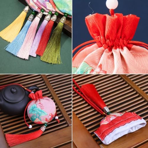 12 Pcs Chinese Sachet Bags with Drawstring