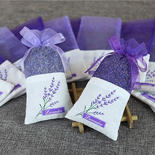 LOGOFUN 100 pcs Lavender Sachet Bags Dark Purple