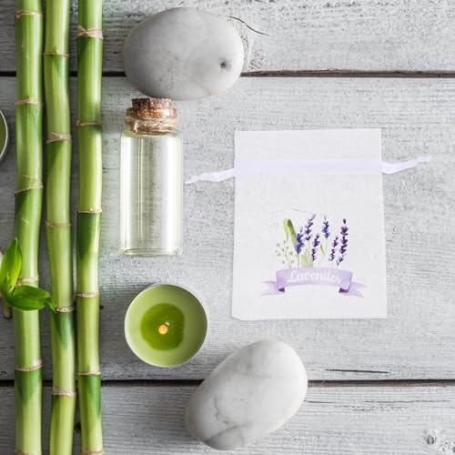 LUOZZY 40 pcs Lavender Sachet Bags with Drawstring