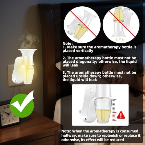 2PCS Wall Fragrance Plug with Light and Control