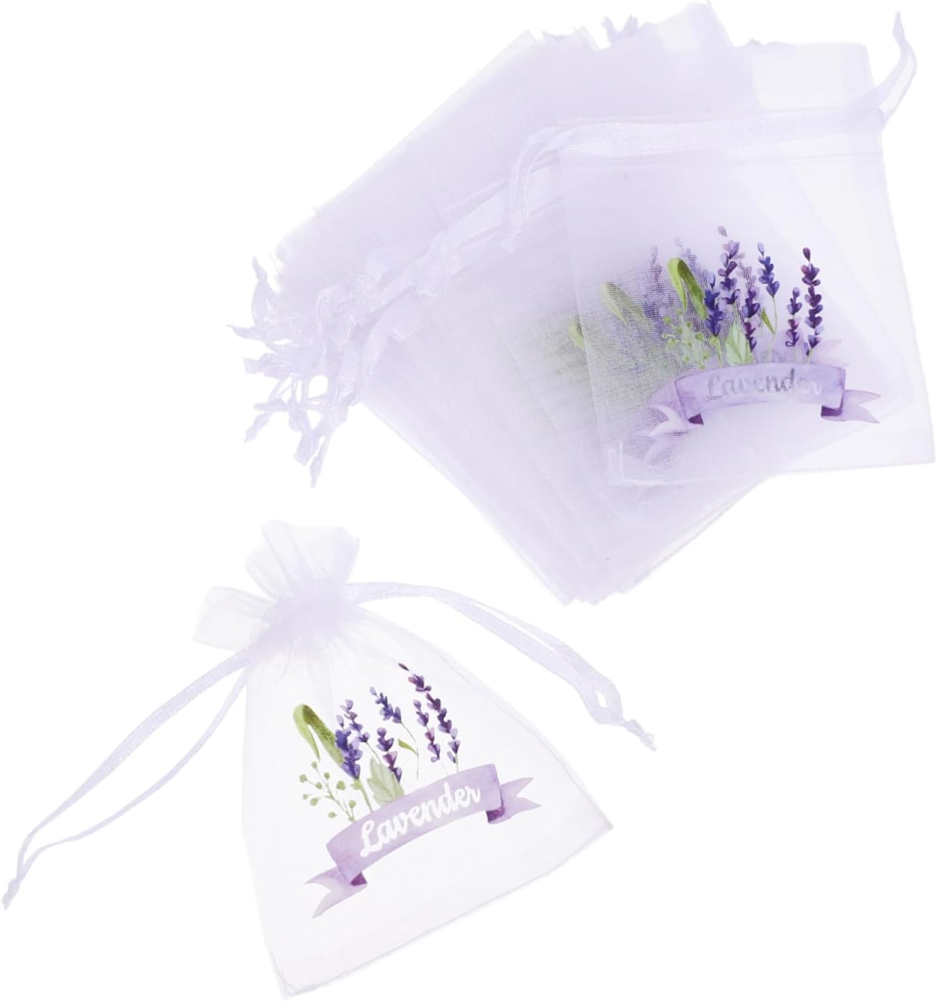 BESPORTBLE 20pcs Mesh Lavender Sachet Bags with Drawstring Closure
