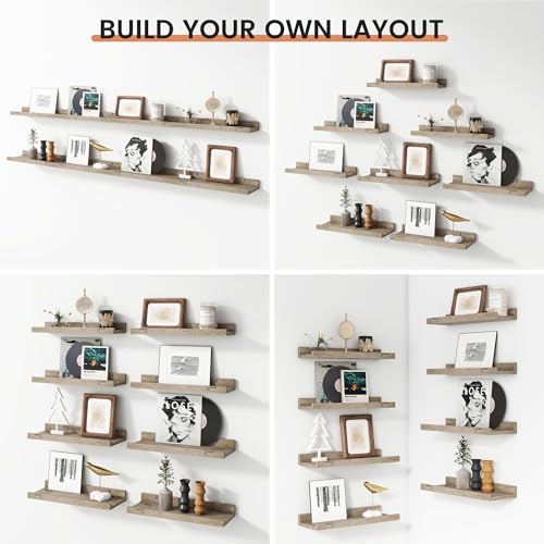 FLYJOE Floating Picture Ledge Shelves Set of 8