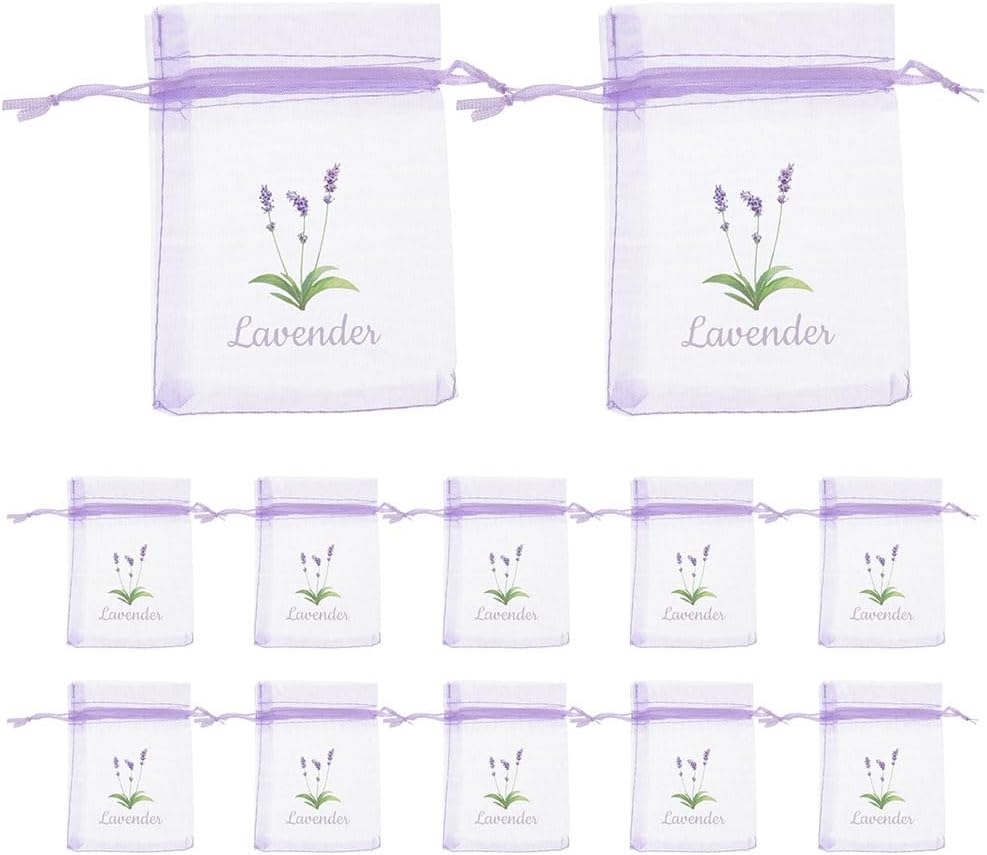 LOGOFUN 20PCS Lavender Scented Drawstring Bags