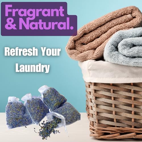 12 Organic Lavender Sachets for Home Freshness