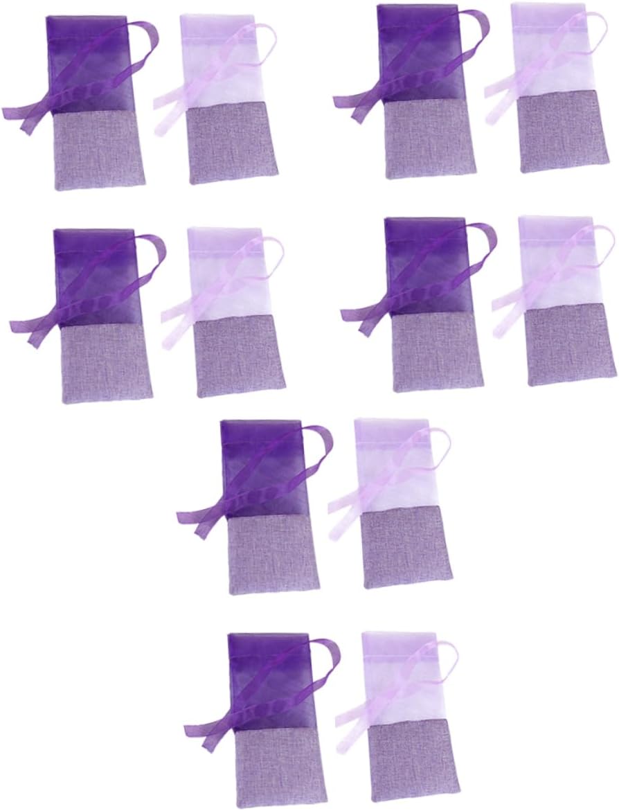 24pcs Lavender Scented Sachets with Ribbons for Wardrobe Clothes Cars and Gifts